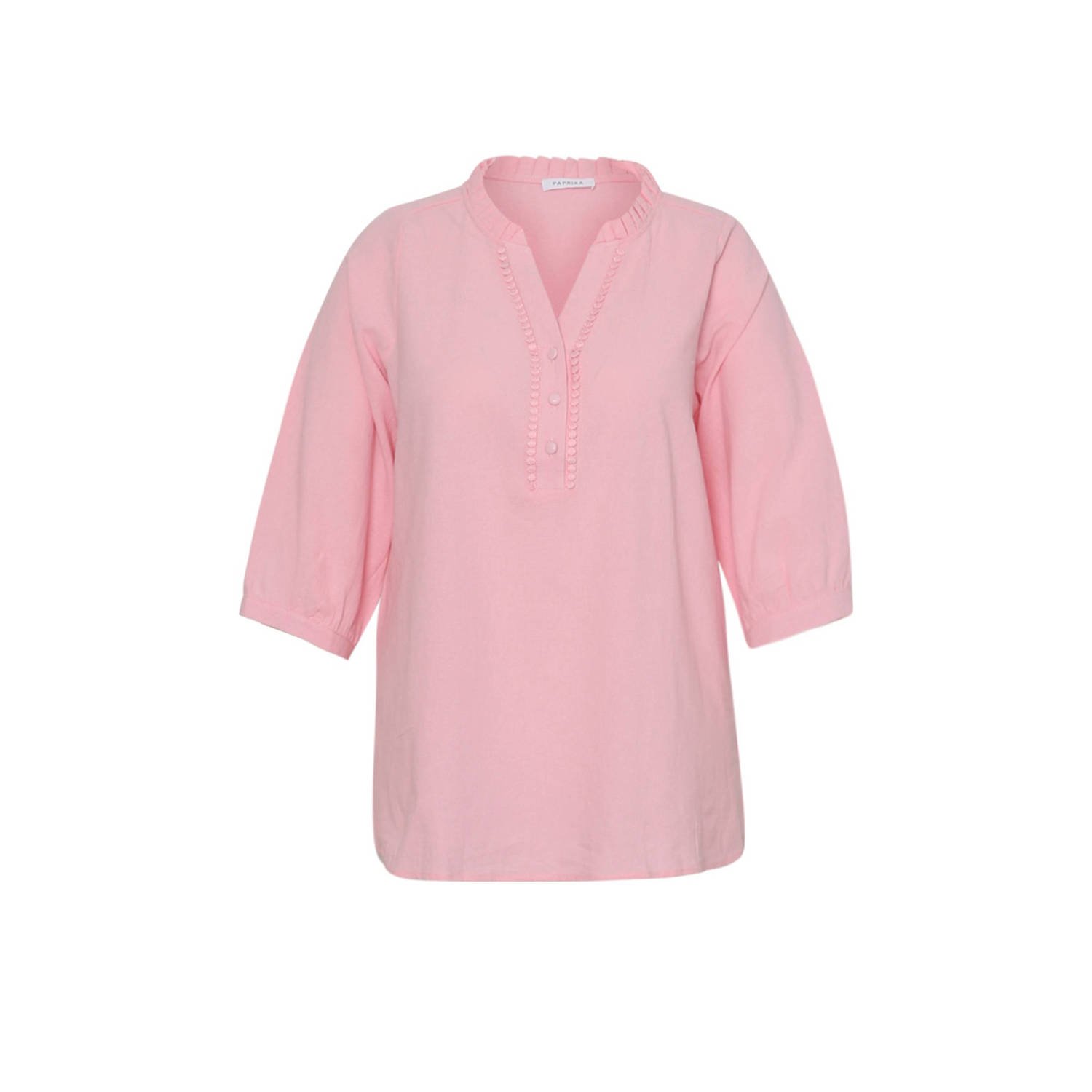 Paprika blousetop lichtroze