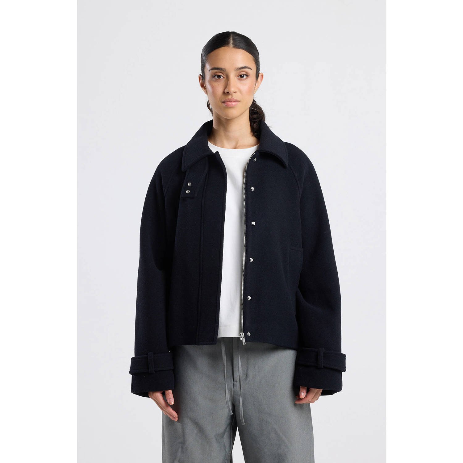 America Today manteljas donkerblauw