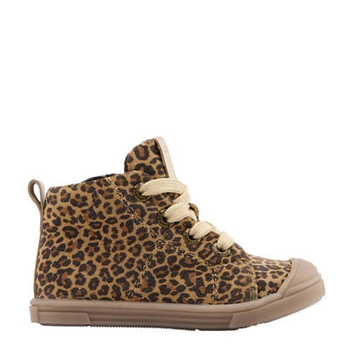 Graceland leren sneakers cognac/zwart afbeelding