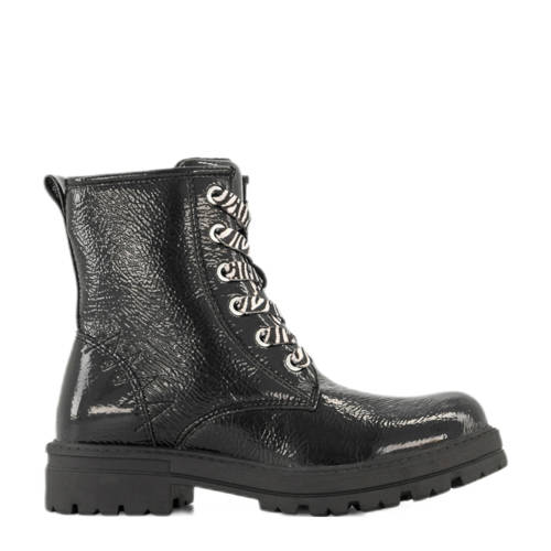 Graceland lak veterboots zwart afbeelding