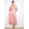 LOLALIZA midi jurk roze