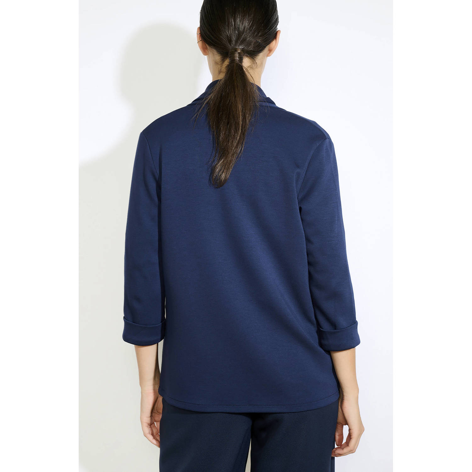 LOLALIZA cropped blazer donkerblauw