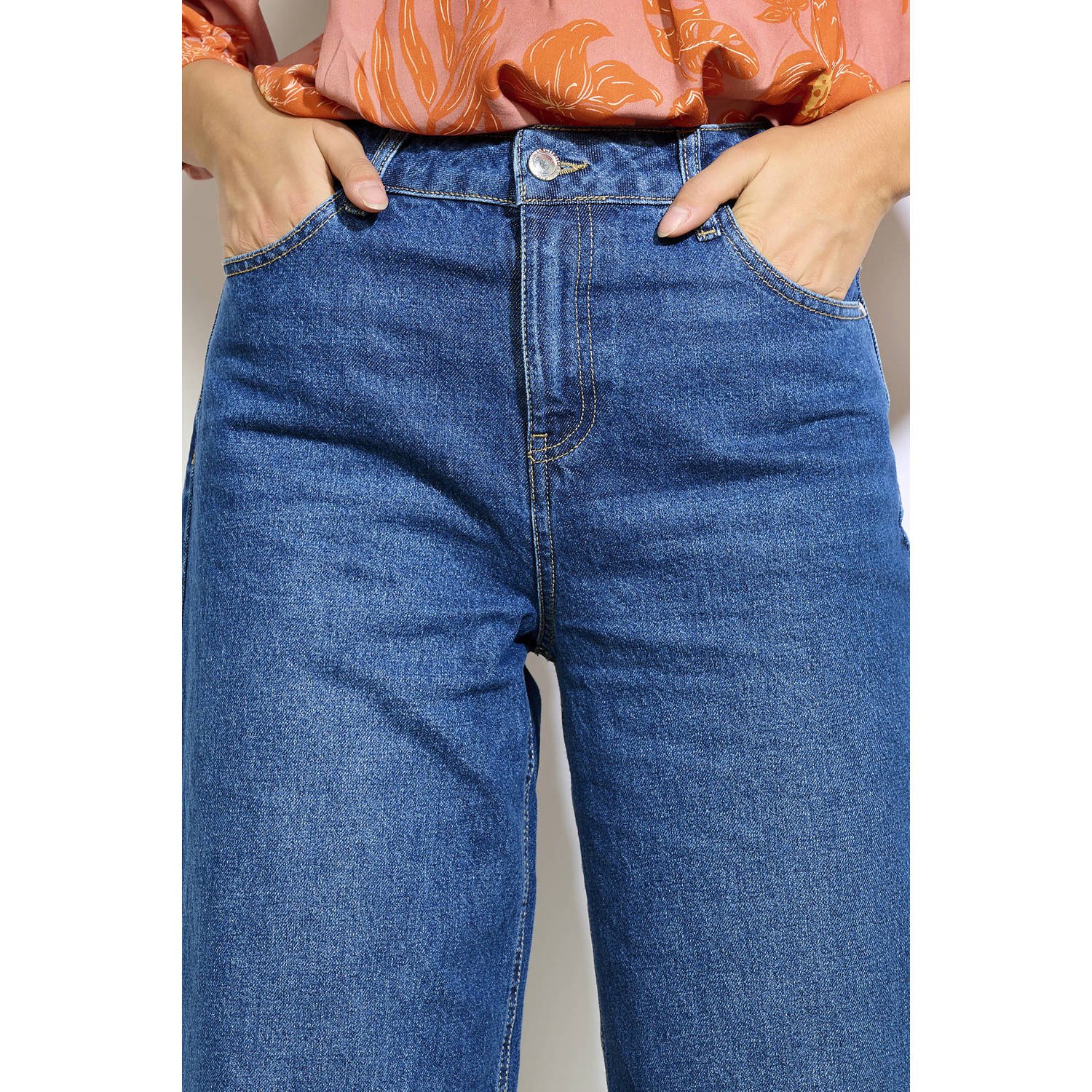 LOLALIZA wide leg jeans dark blue denim