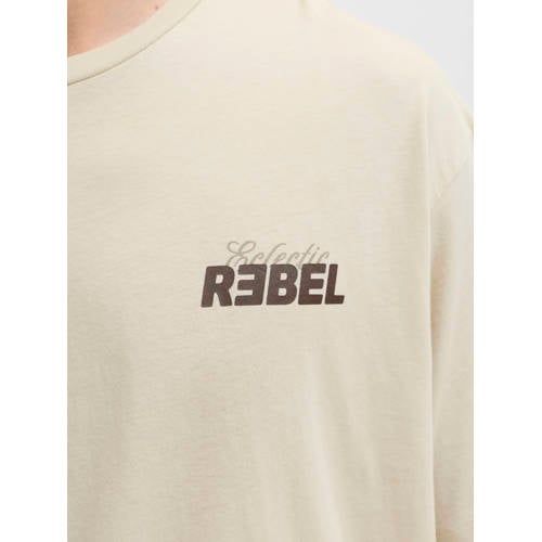 JJ REBEL relaxed T-shirt ecru afbeelding