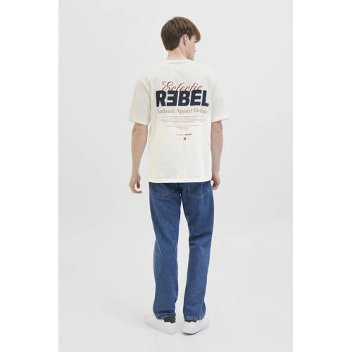JJ REBEL relaxed T-shirt wit afbeelding