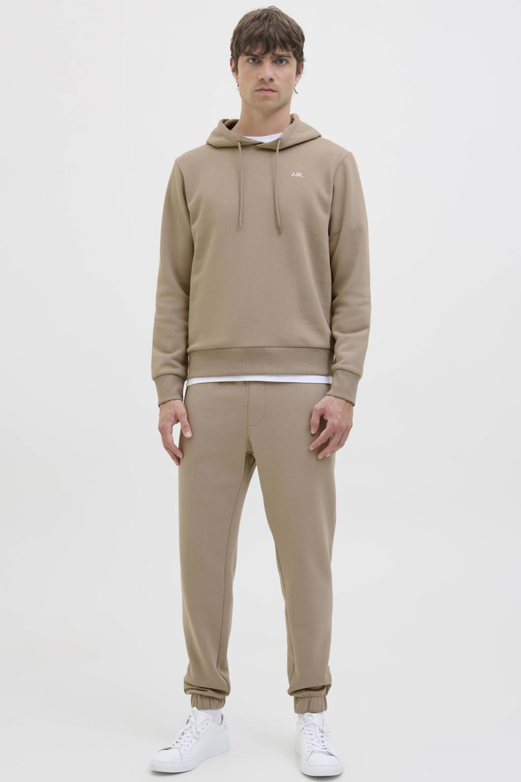 JJ REBEL Regular fit hoodie beige