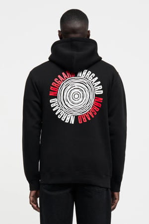 hoodie met backprint zwart