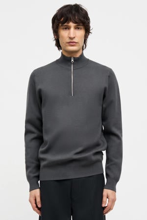pullover fijn gebreid grijs