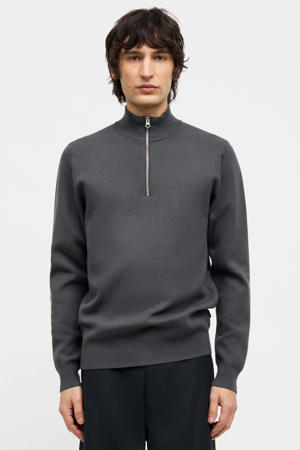 pullover fijn gebreid grijs