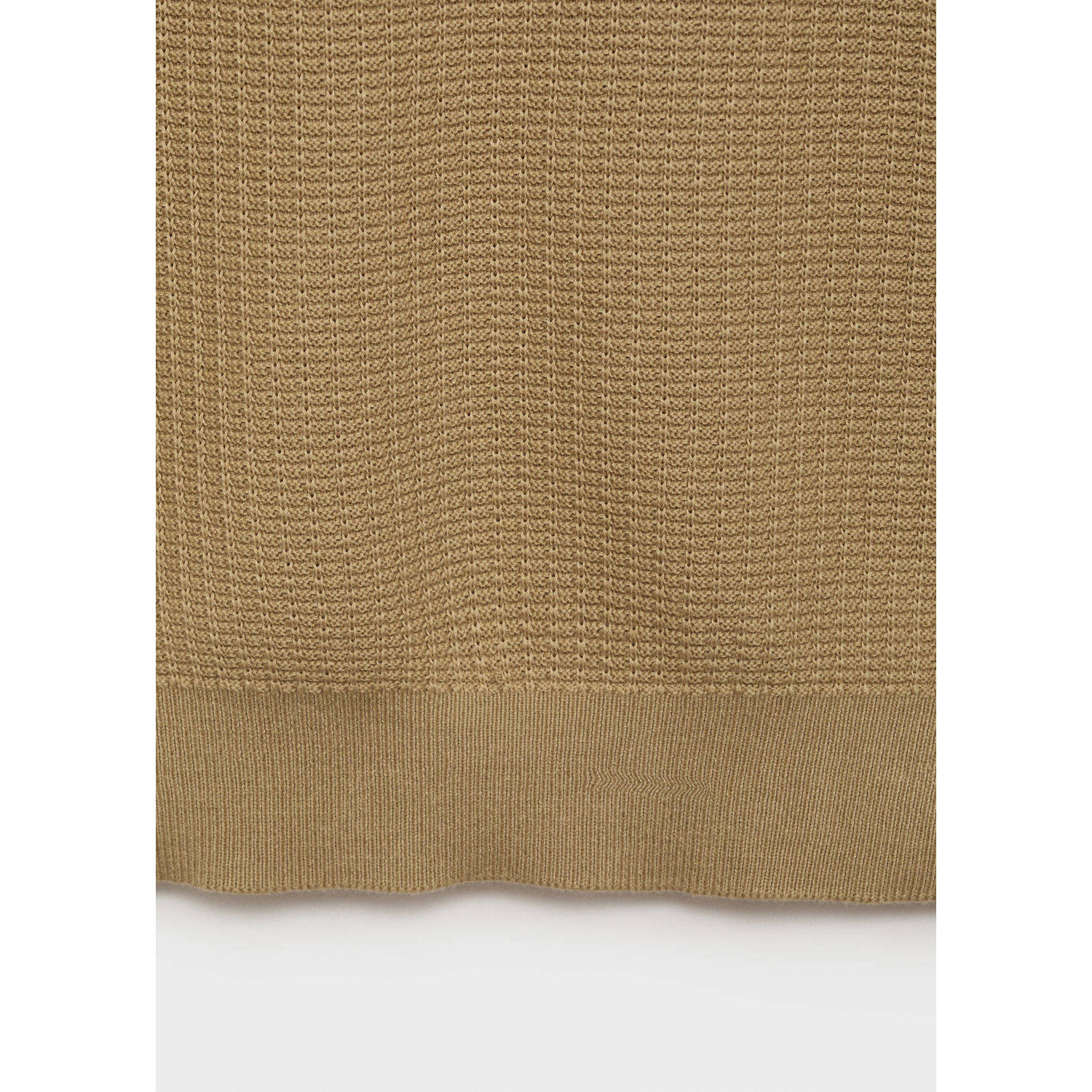 Mango Man regular T-shirt gebreid beige