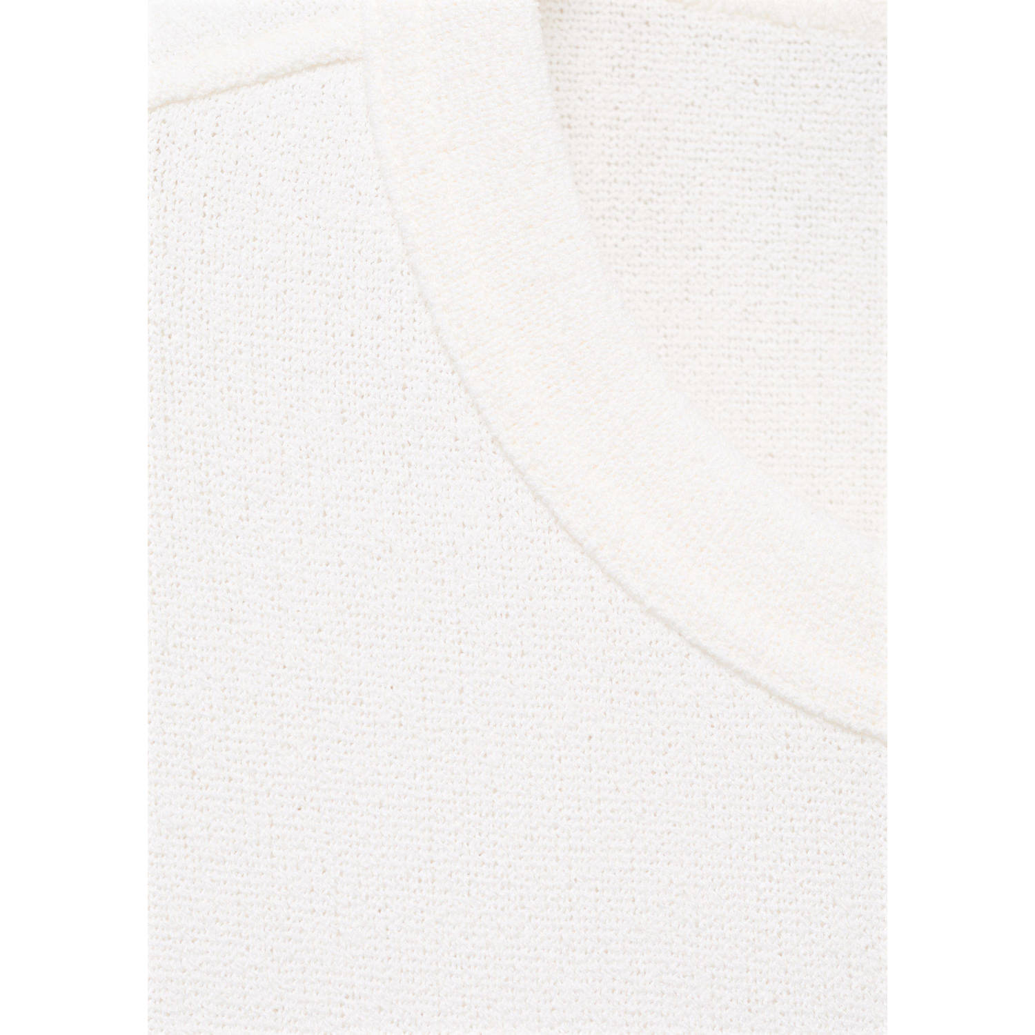 Mango Man regular T-shirt gebreid ecru