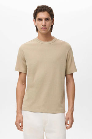 regular T-shirt gebreid beige