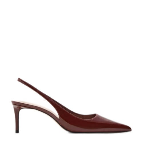 Mango lak slingback pumps bordeaux afbeelding