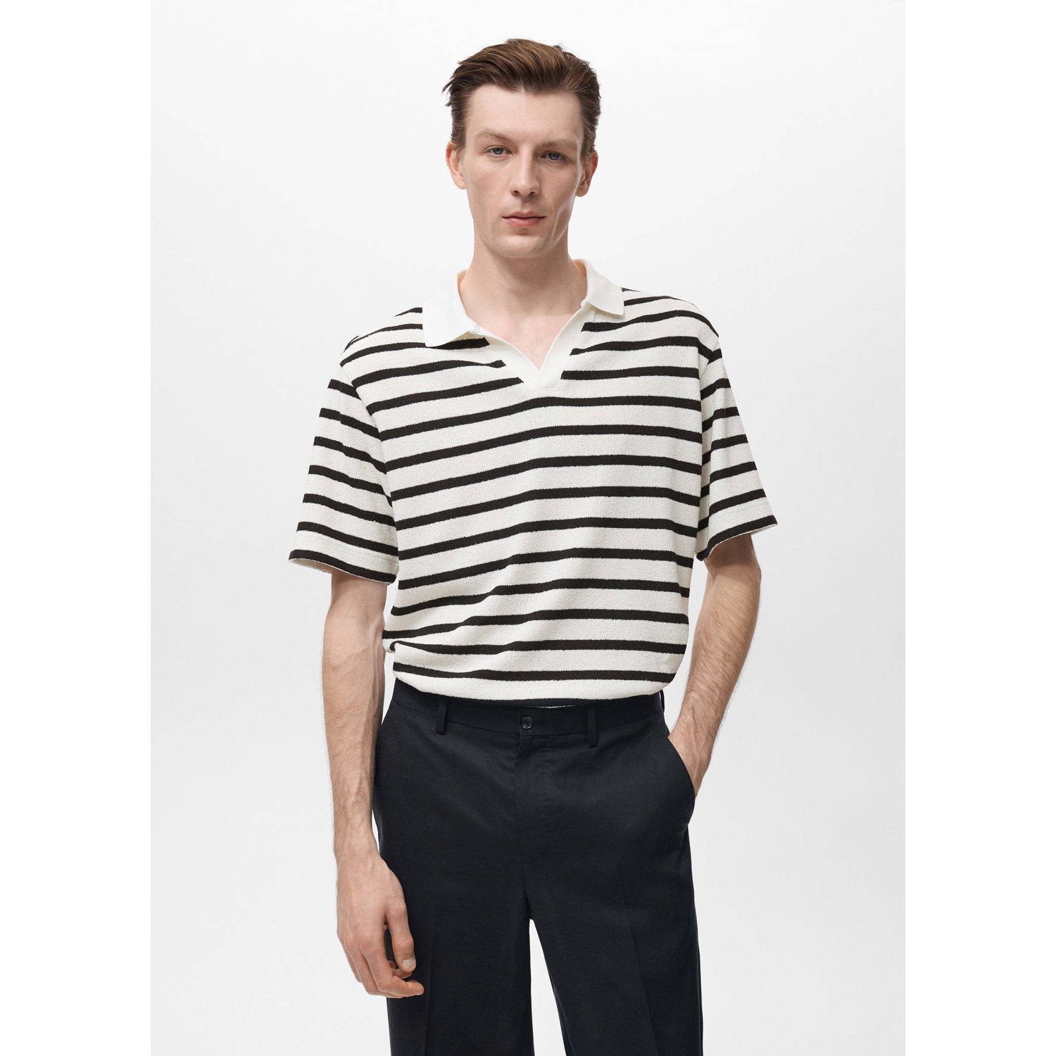 Mango Man regular polo ecru