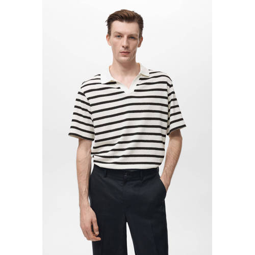 Mango Man regular polo ecru afbeelding