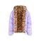 Retour Jeans reversible imitatiebont winterjas lila/bruin
