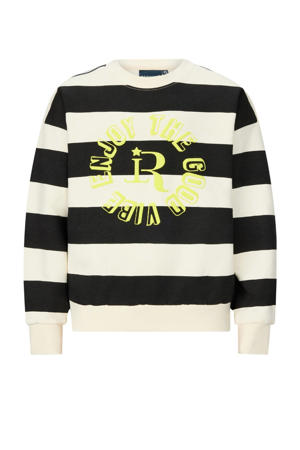 gestreepte sweater zwart