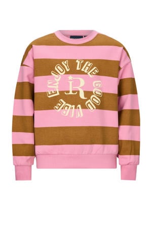 gestreepte sweater roze