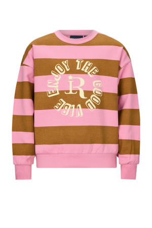 gestreepte sweater roze