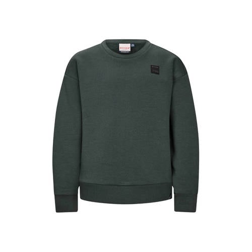 Retour Jeans sweater met backprint donkergroen afbeelding