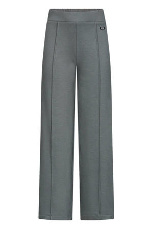 wide leg casual broek grijs