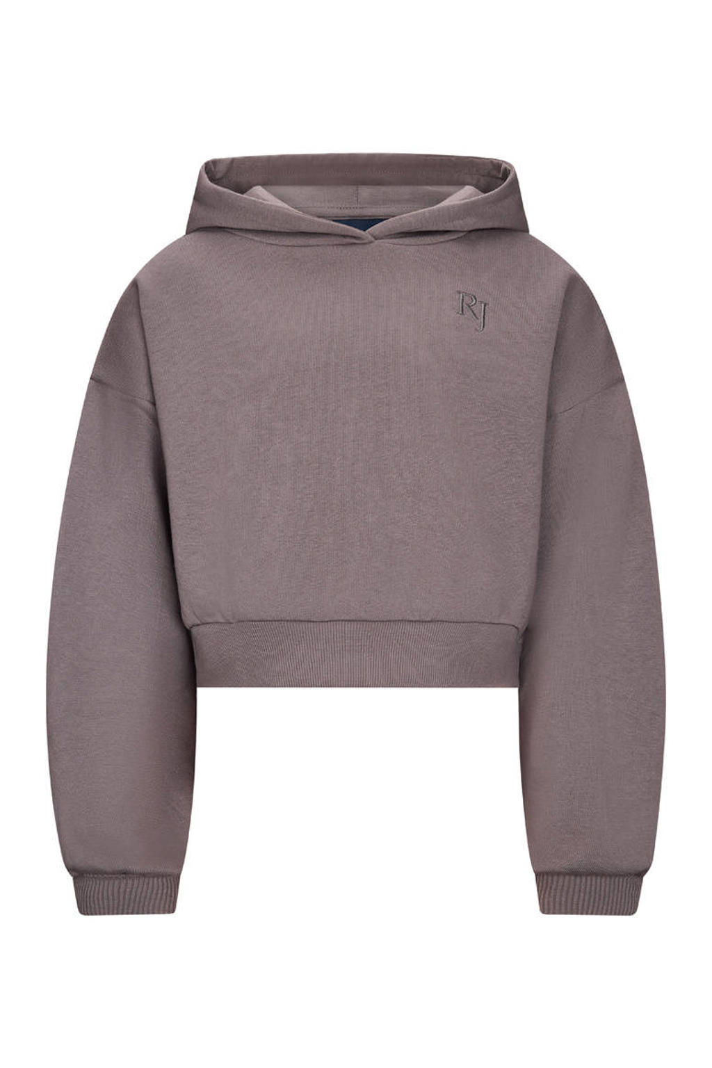 Grijze meisjes Retour Jeans hoodie van sweat materiaal met effen, lange mouwen en capuchon
