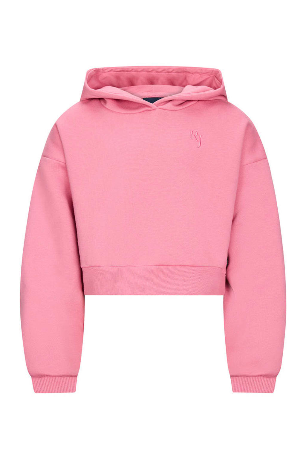 Roze meisjes Retour Jeans hoodie van sweat materiaal met effen, lange mouwen en capuchon