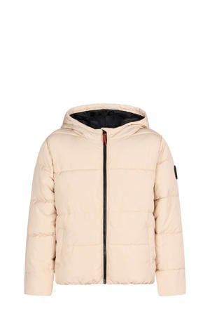 gewatteerde jas beige