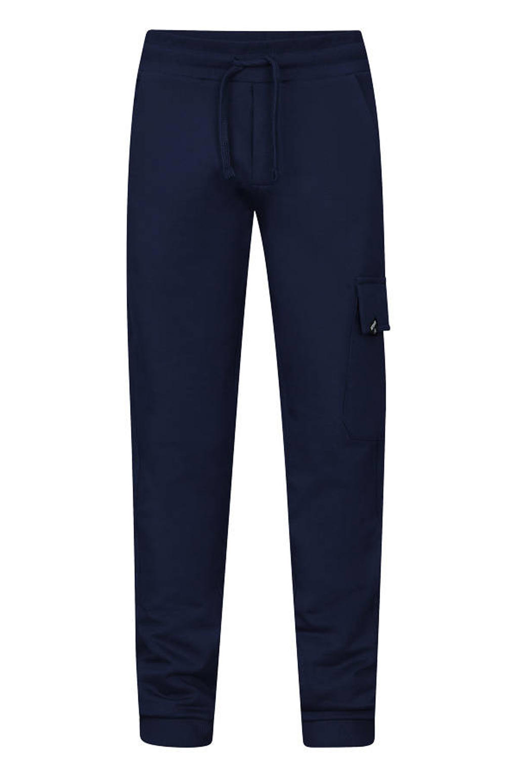 Donkerblauwe jongens Retour Jeans straight casual broek van stretchkatoen met regular waist en effen