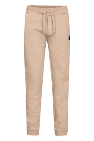 straight joggingbroek beige