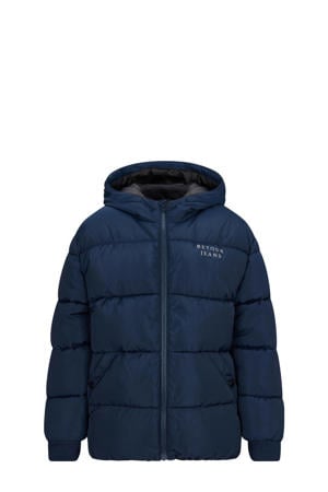 gewatteerde jas donkerblauw
