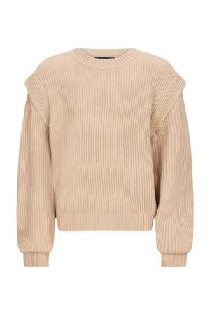 trui beige grof gebreid