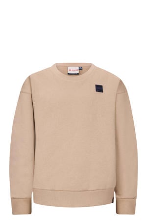 sweater met backprint beige
