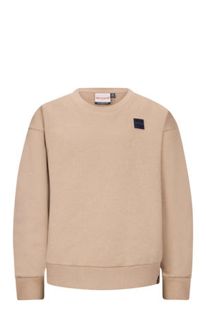 sweater met backprint beige