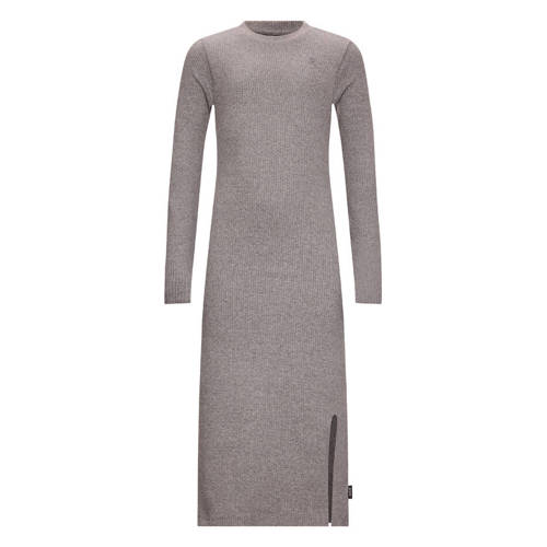Retour Jeans maxi jurk rib gebreid grijs afbeelding