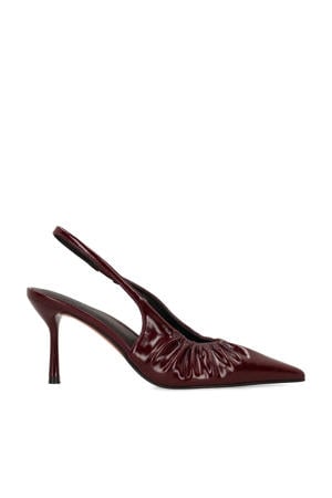 slingback pumps donkerrood