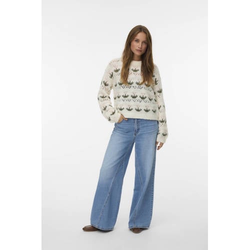 VERO MODA gebreide trui ecru afbeelding