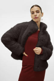 thumbnail: VERO MODA faux fur jas donkerbruin