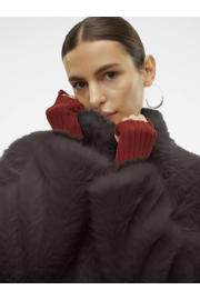thumbnail: VERO MODA faux fur jas donkerbruin