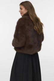 thumbnail: VERO MODA faux fur jas donkerbruin