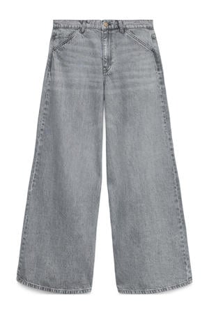 wide leg jeans grey denim
