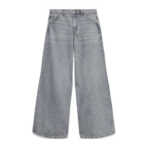 VERO MODA wide leg jeans grey denim afbeelding