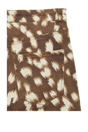 thumbnail: VERO MODA high waist wide leg jeans met panterprint bruin