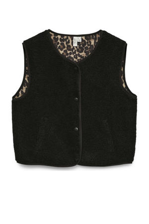 teddy gilet zwart