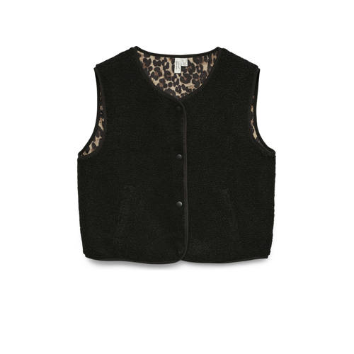 VERO MODA teddy gilet zwart afbeelding