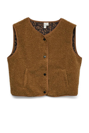 teddy gilet bruin