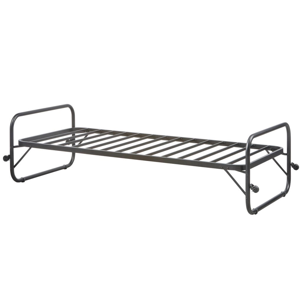 WOOOD WOOOD Lucy Eenpersoonsbed - Metaal - Zwart - 57x95x206