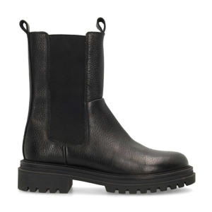 leren chelsea boots zwart