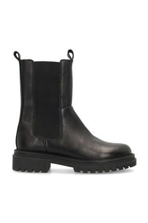 leren chelsea boots zwart