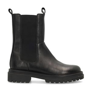 leren chelsea boots zwart
